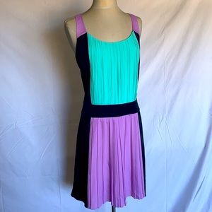 Betsey Johnson color block dress. Size 8, fits like a large. 100% polyester